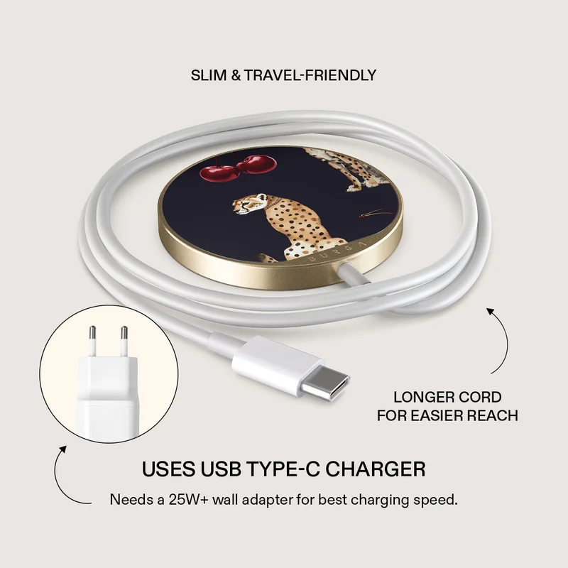 Burga Wireless Charger Cougar Gold Burga MagSafe Magnetic Wireless Charger 15W – Qi2 Certified Fast Charging Pad with USB Type-C Cable, Compatible with Newer & Qi2 Android Devices, Slim Travel-Friendly Design Cougar Gold  | Best Price UAE